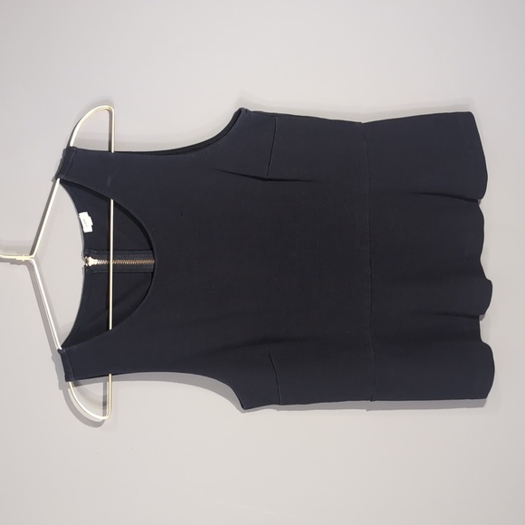 J. Crew Black Peplum Sleeveless Cotton Top - Picture 1 of 6